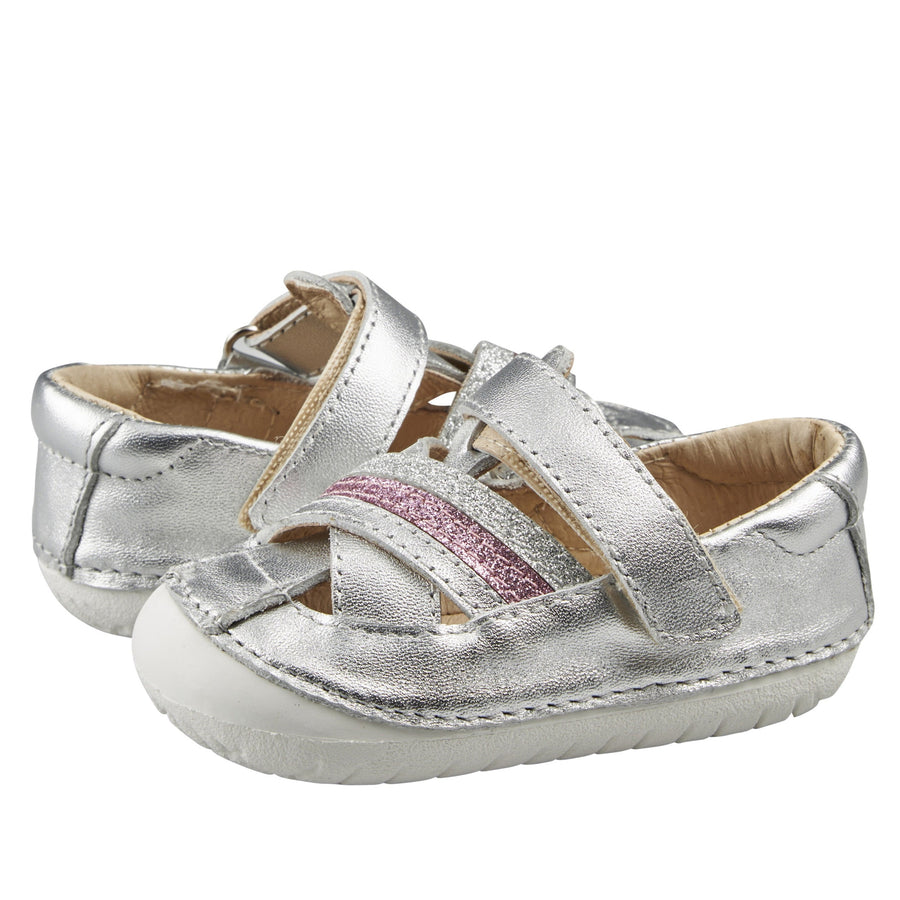 Old Soles Girl's 4077 Tri Pave Shoes - Silver/Glam Argent/Glam Pink/Silver
