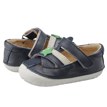 Old Soles Boy's 4078 Marching Pave Shoes - Navy/Gris/Navy/Neon Green