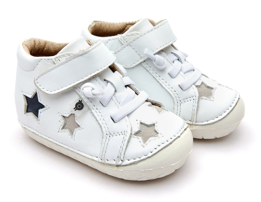 Old Soles Boy's and Girl's Spangle Pave Shoes - Snow/Grey Suede/Navy