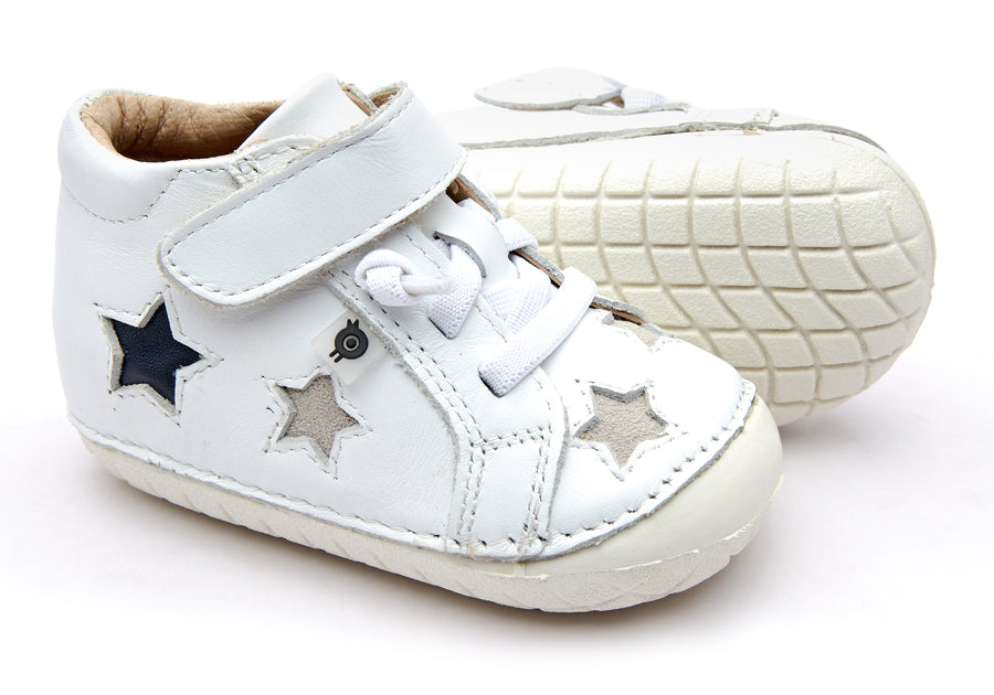Old Soles Boy's and Girl's Spangle Pave Shoes - Snow/Grey Suede/Navy