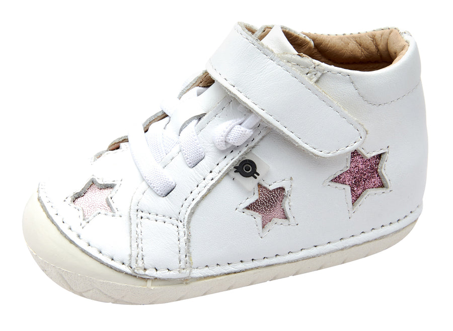 Old Soles Girl's Spangle Pave Shoes - Snow/Pink Frost/Glam Pink