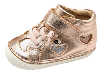 Old Soles Girl's 4084 Love-Ly Pave Sneakers - Copper/Glam Copper/Silver