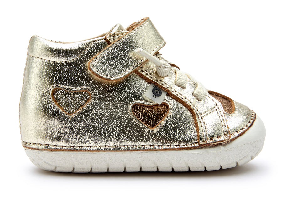 Old Soles Girl's 4084 Love-Ly Pave Sneakers - Gold/Glam Gold/Old Gold