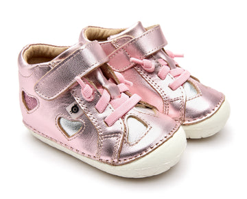 Old Soles Girl's 4084 Love-Ly Pave Sneakers - Pink Frost/Glam Pink/Silver