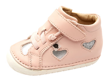 Old Soles Girl's 4084 Love-Ly Pave Sneakers - Powder Pink/Glam Argent/Silver