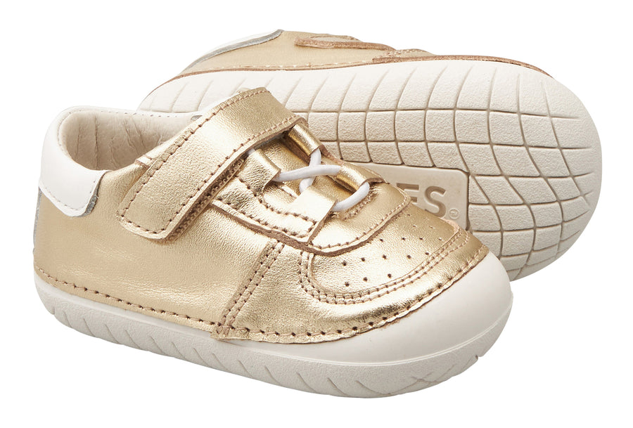 Old Soles Girl's and Boy's 4090 Rebel Pave Shoes - Gold/White