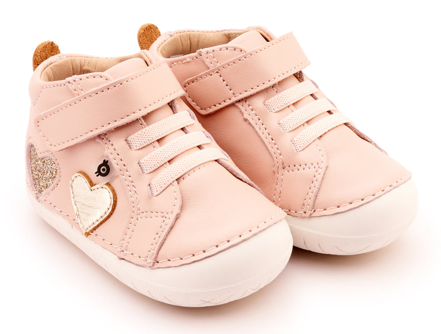 Old Soles Girl's 4097 Harper Pave Casual Shoes - Powder Pink / Gold / Glam Gold