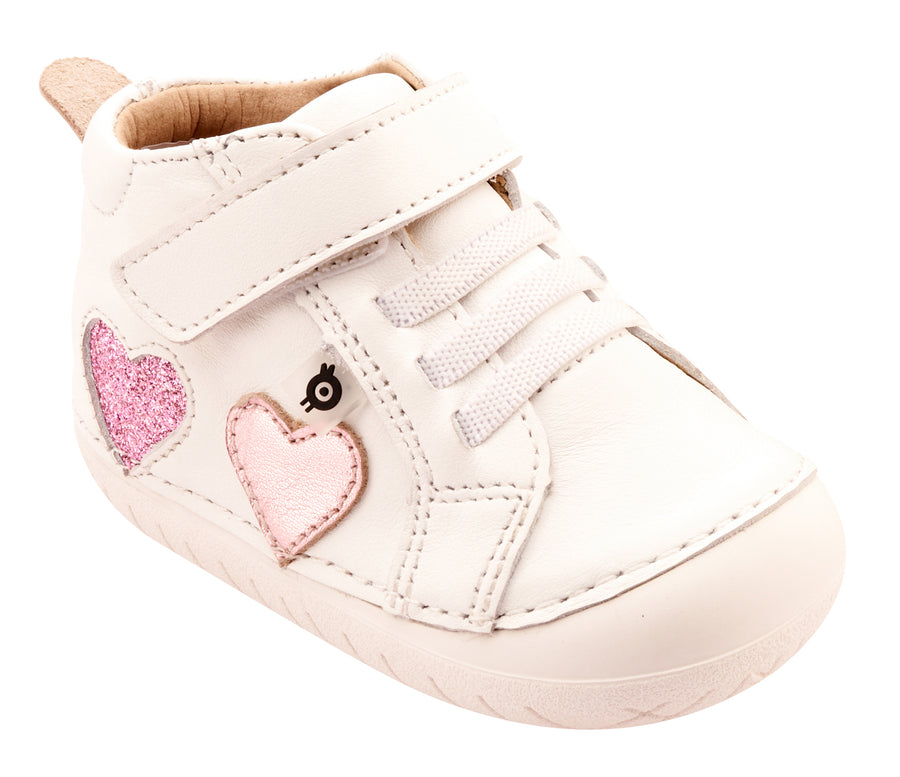 Old Soles Girl's 4097 Harper Pave Casual Shoes - Snow / Pink Frost / Glam Pink