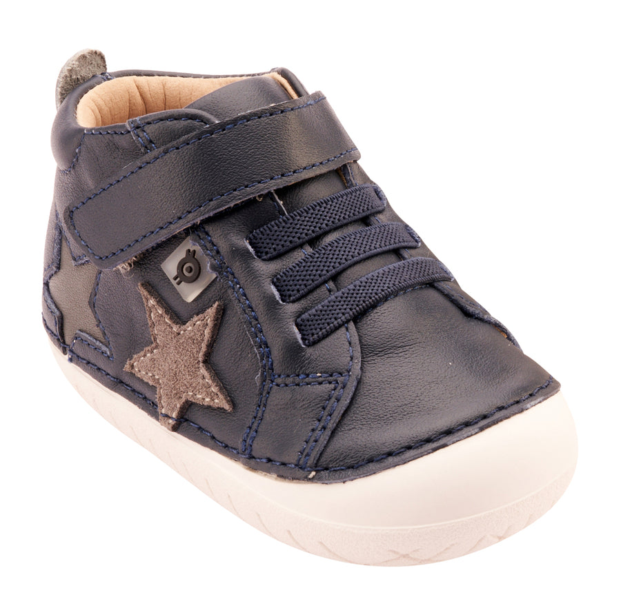 Old Soles Boy's 4098 Starstar Pave Casual Shoes - Navy / Grey Suede / Grey