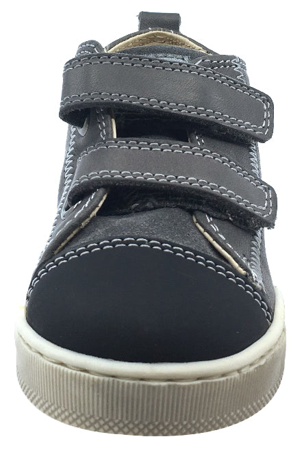 Falcotto Boy's and Girl's Toddler Hal Star Sneaker High-Top Tennis Shoes, Nero-Antracite