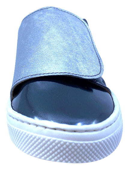 Maria Catalan Boy's & Girl's Acero Grey Patent Leather Shoe