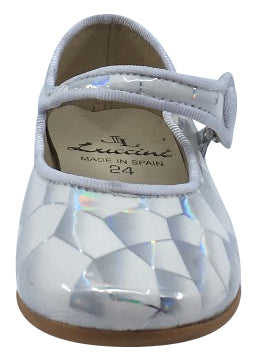 Luccini Snap Mary Jane , White Iridescent