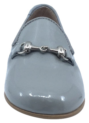 Hoo Shoes Chain Chain Smoking Loafer, Grey Patent