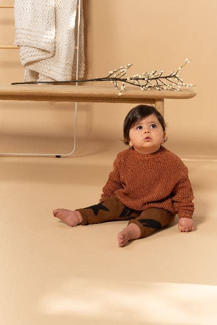 OMAMImini Oversized Cotton Sweater - Rust