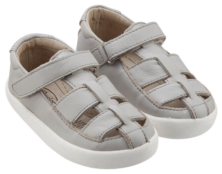 Old Soles Boy's and Girl's Oliver Grey Leather Fisherman Sneaker Shoe Sandal