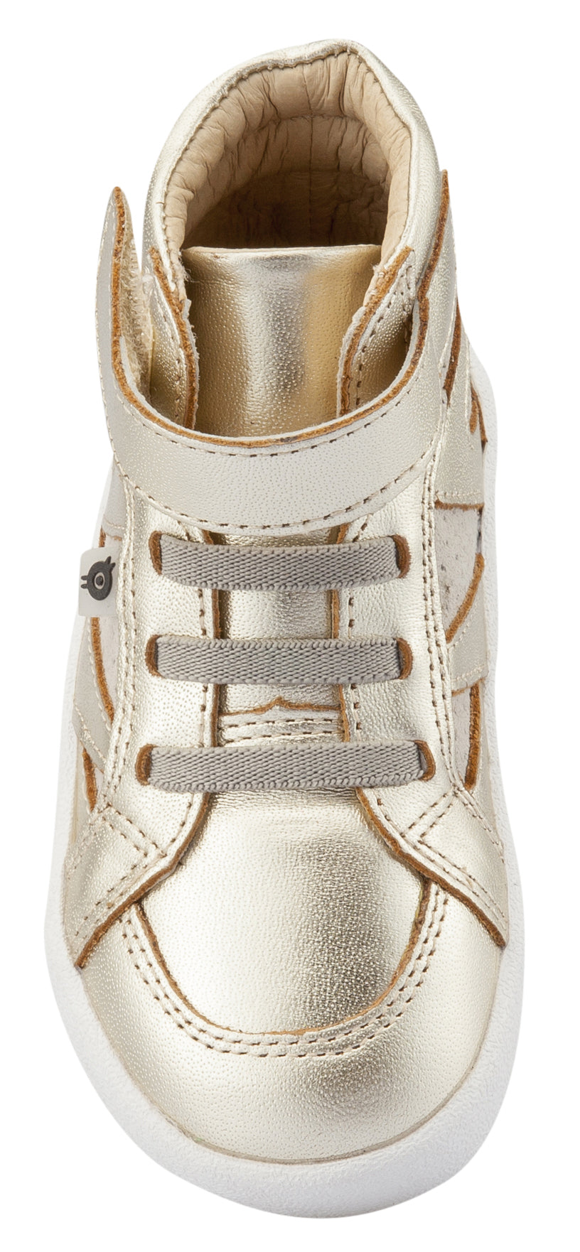 Old Soles Girl's & Boy's New Leader Sneakers, Gold / Grey Suede