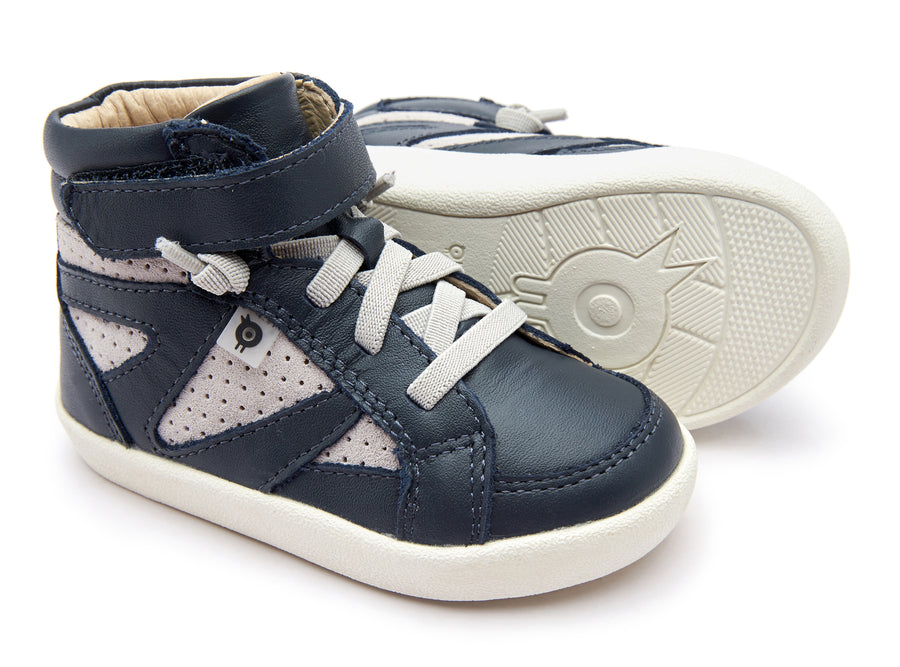 Old Soles Girl's & Boy's New Leader Sneakers - Navy/Grey Suede