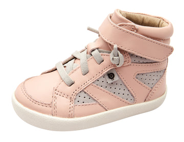 Old Soles Girl's New Leader Sneakers - Powder Pink/Grey Suede