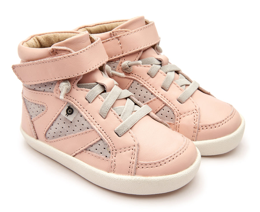 Old Soles Girl's New Leader Sneakers - Powder Pink/Grey Suede