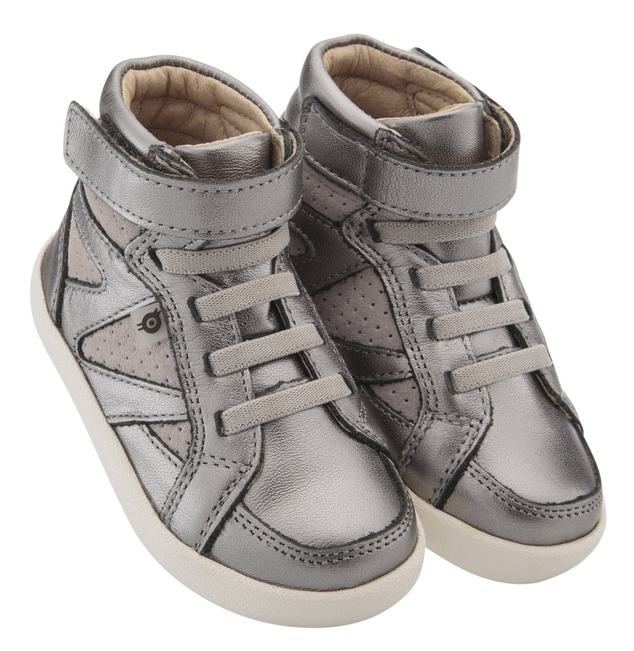 Old Soles Girl's & Boy's New Leader Sneakers - Rich Silver/Grey Suede