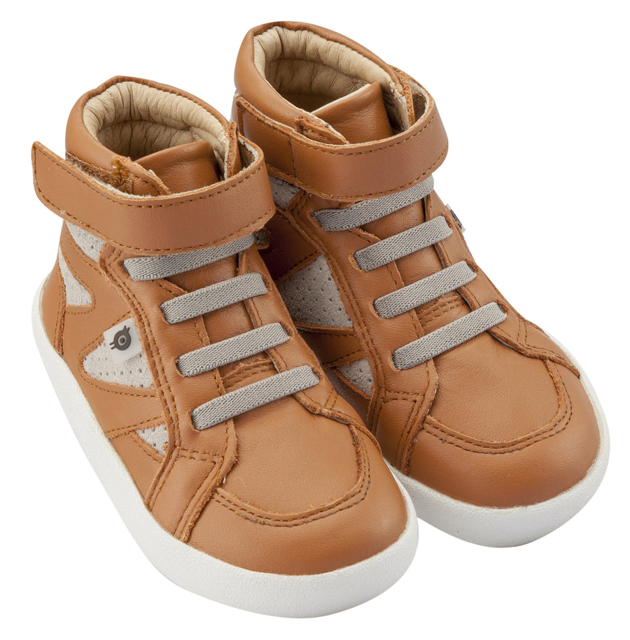 Old Soles Girl's & Boy's New Leader Sneakers, Tan / Grey Suede