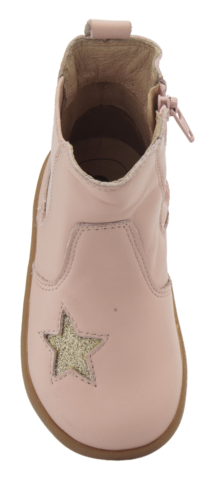 Old Soles Girl's 5060 Local Star Leather Slip On High Top Boot Sneaker - Powder Pink/Glam Gold