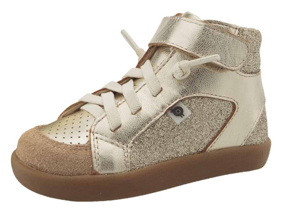 Old Soles Girl's & Boy's 5061 Sprite High Top Leather Sneakers - Gold/Glam Gold/Natural Suede