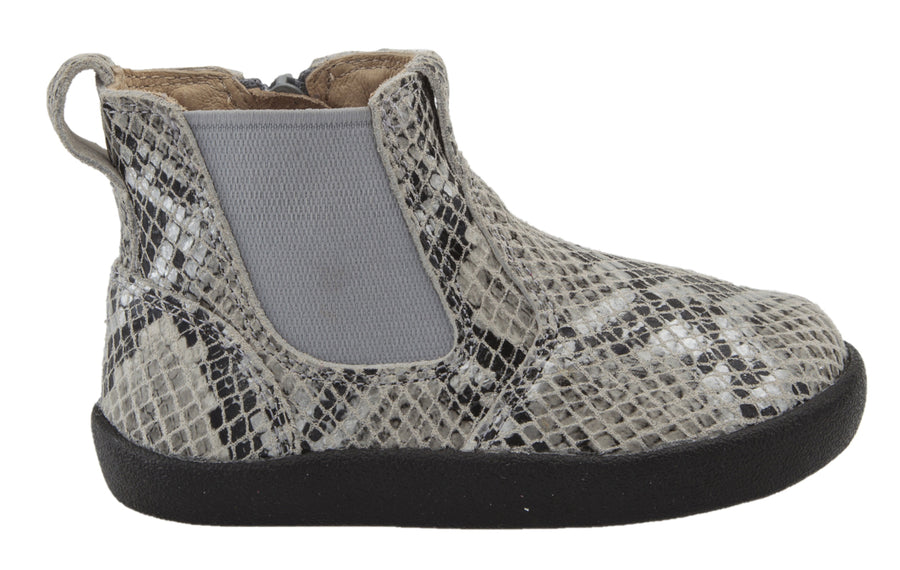 Old Soles Girl's 5064 and Boy's Slip On High Top Ankle Boot Sneaker - Grey Serp