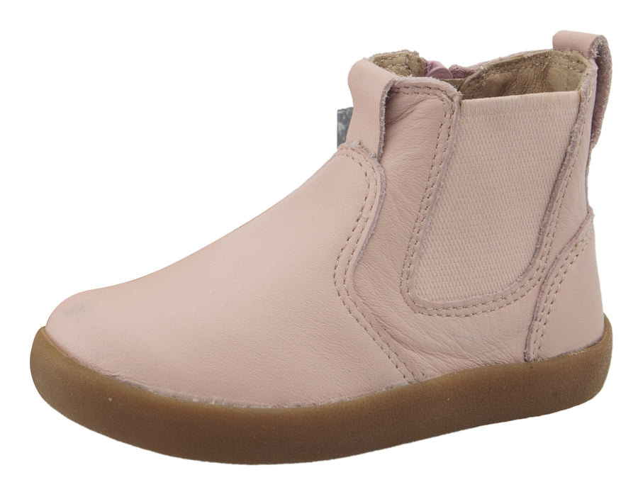 Old Soles Girl's 5064 Slip On High Top Ankle Boot Sneaker - Powder Pink