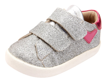 Old Soles Girl's The Beat Shoes, Glam Argent/Fuchsia Foil/Silver/Fuchsia