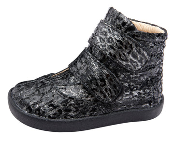Old Soles Girl's & Boy's 5071 The Core Ankle Boot Sneaker - Pearlised Leopard
