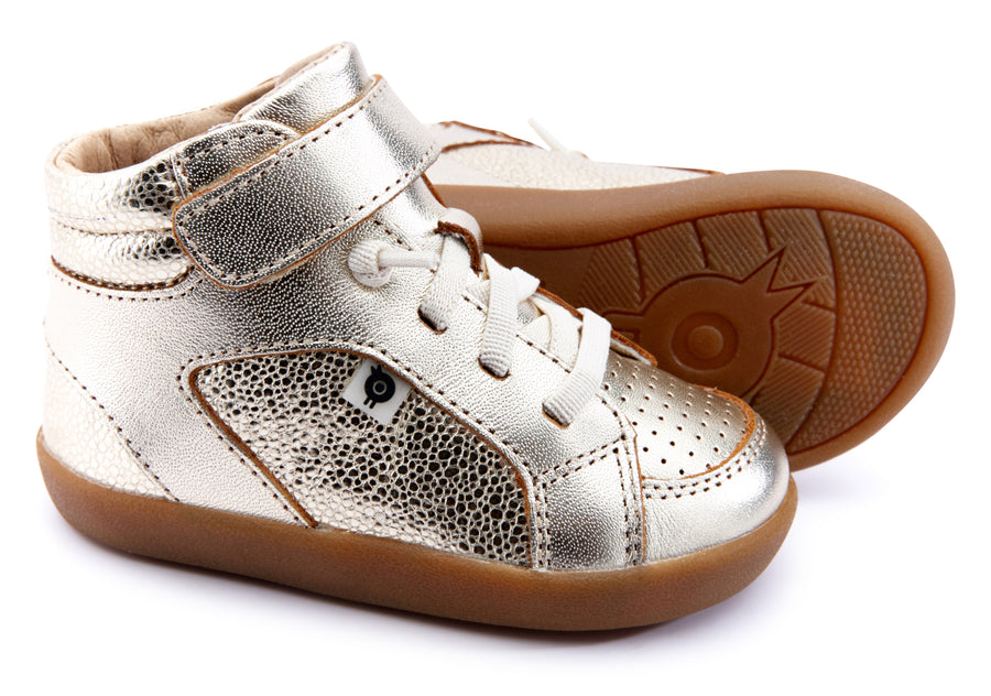 Old Soles Boy's & Girl's 5072 Spartan Sneakers - Gold/Gold Pebble