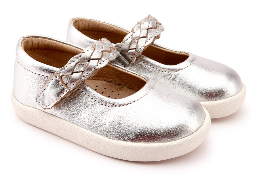 Old Soles Girl's 5075 Miss Plat Shoes - Silver