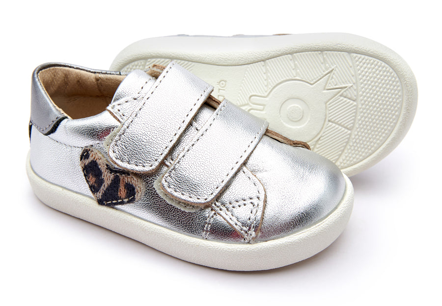 Old Soles Girl's 5076 The Drum Sneakers - Silver/Rich Silver/Kitten