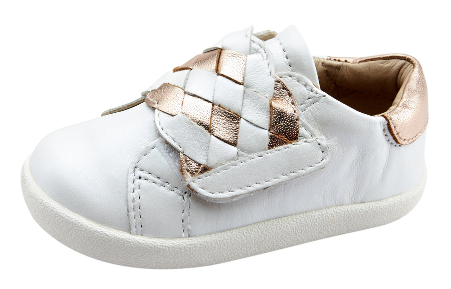 Old Soles Girl's 5083 Glam Plat Shoes, Nacardo Blanco/Copper