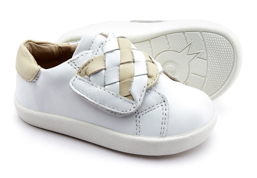 Old Soles Girl's and Boy's 5083 Glam Plat Shoes, Snow/Cream