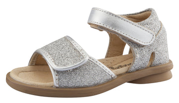 Old Soles Girl's Salsa Leather Sandals, Glam Argent