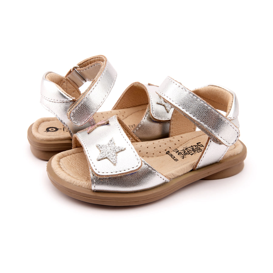 Old Soles Girl's 550 Dazzle Sandals - Silver/Pink Frost/Glam Argent