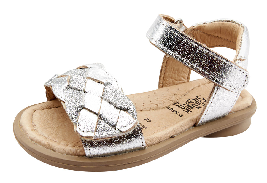 Old Soles 551 Girl's Harlequin Sandal, Silver/Glam Argent