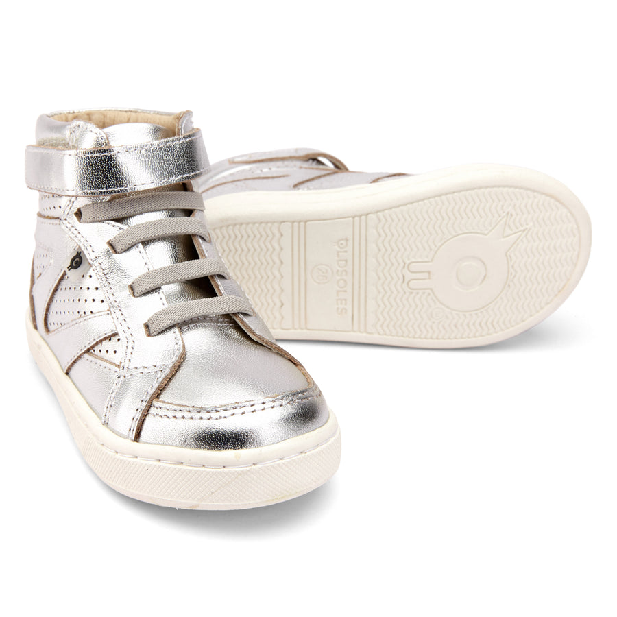 Old Soles Girl's & Boy's Starter Sneakers, Silver