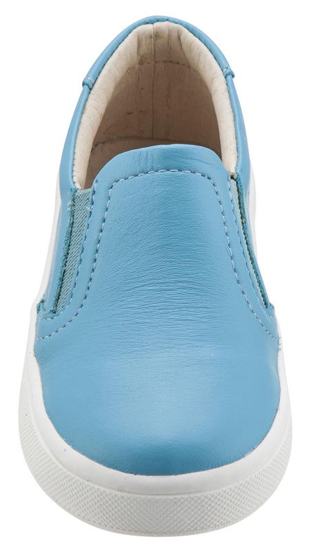 Old Soles Boy's & Girl's 6010 Dressy Hoff Turquoise Blue Leather Slip On Sneaker Shoe