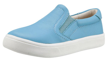 Old Soles Boy's & Girl's 6010 Dressy Hoff Turquoise Blue Leather Slip On Sneaker Shoe