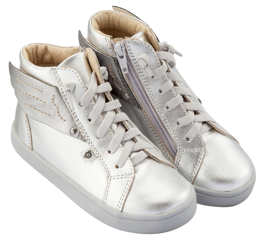 Old Soles Girl's & Boy's Local Wings Sneakers, Silver / Rich Silver