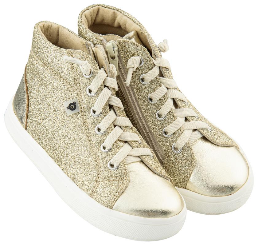 Old Soles Girl's and Boy's Ring Sneaker Shoe, Gold