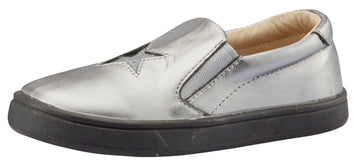 Old Soles Girl's and Boy's Starey Hoff  Slip-On Shoe, Rich Silver / Cat-Silver