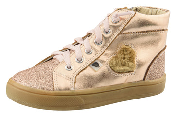 Old Soles Girl's Glam Heart High-Top, Rose Glam
