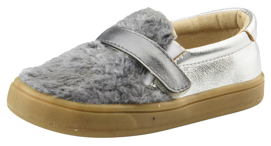 Old Soles Boy's and Girl's Hoff Sneaker Shoe, Silver/Dark Silver
