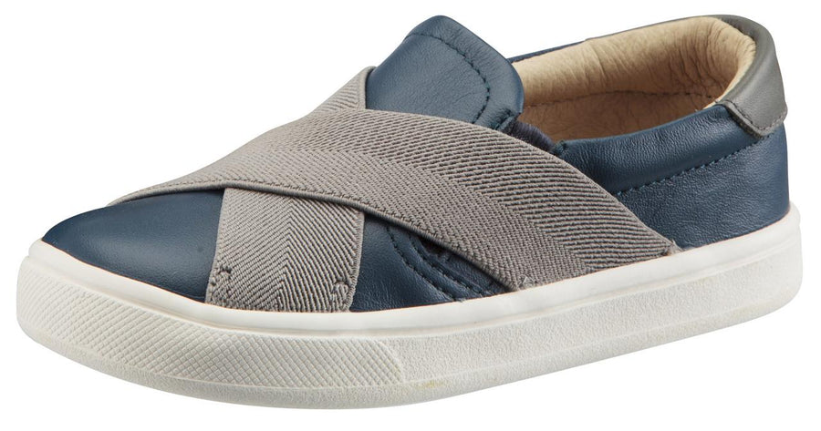 Old Soles Boy's and Girl's Stretch Hoff Slip-On Sneaker Shoes, Jeans/Grey