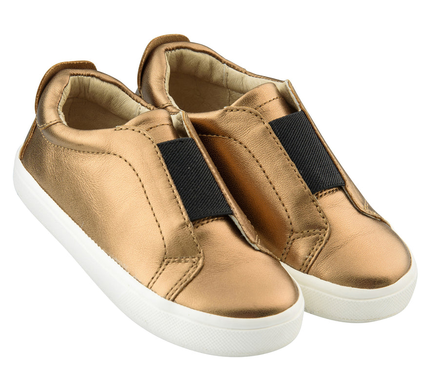 Old Soles Boy's and Girl's Peak Sneaker Shoe, Old Gold/White