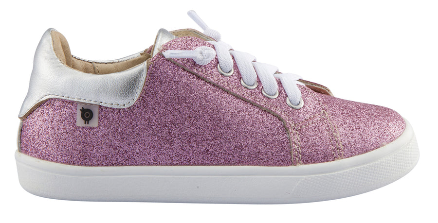 Old Soles Girl's Glamfull Leather Sneakers, Glam Pink